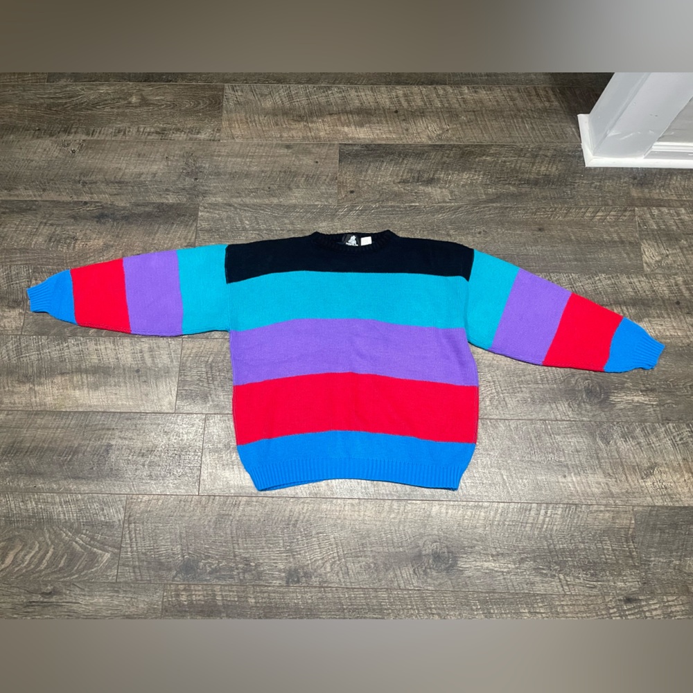 Vintage Gentleman Jim’s Acrylic Color Block Sweater